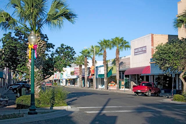 Downtown Harlingen, Texas near AWTT corporate headquarters
